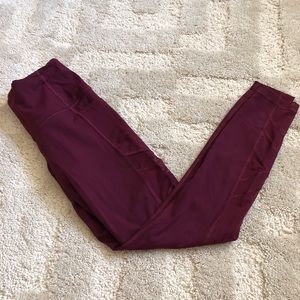 maroon leggings